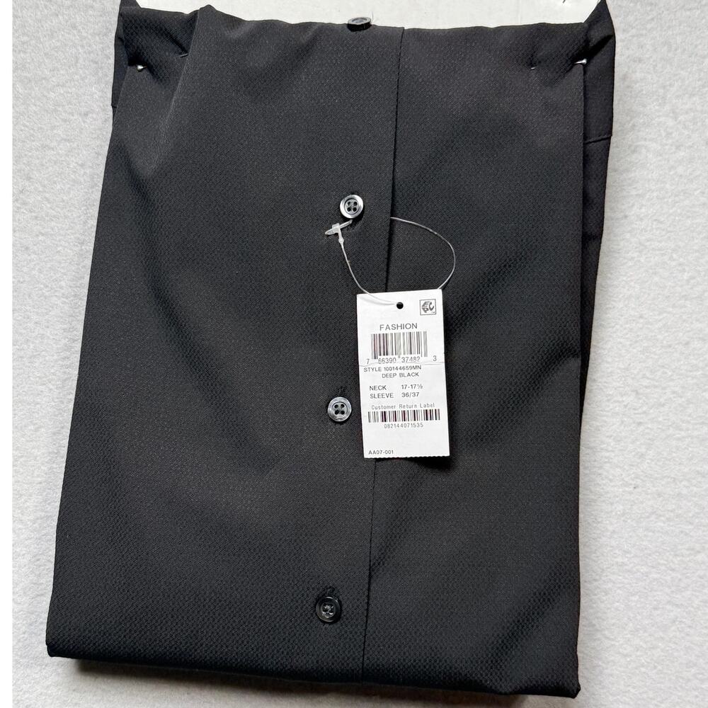 Alfani Men's Regular Fit Travel Solid Dress Shirt black 17-17.5 36-37 $70 - Picture 2 of 6